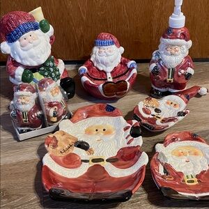 Festive Santa Ceramic Holiday Set